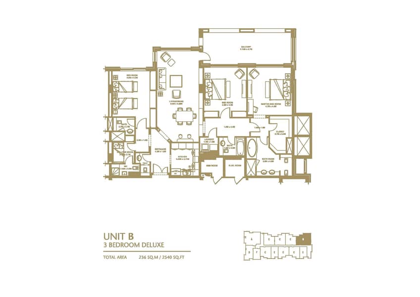 10 3 Beds + Maids | Furnished | High Floor