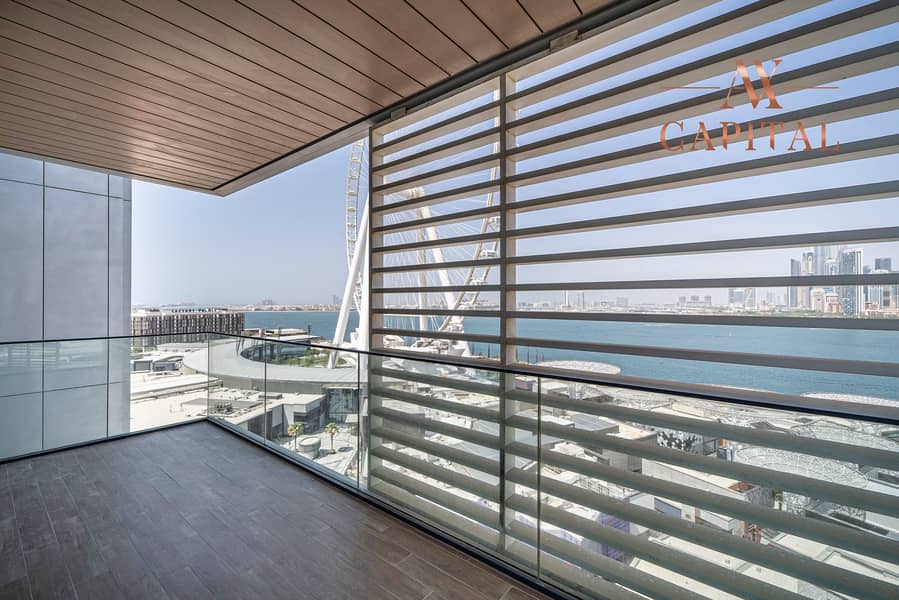16 Sea and Dubai Eye view | Massive balcony | Vacant