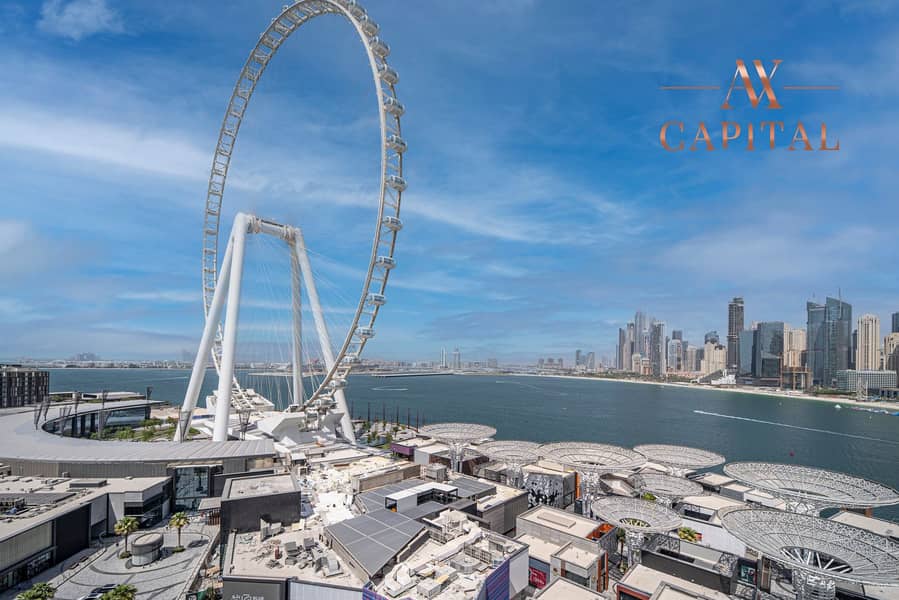 19 Sea and Dubai Eye view | Massive balcony | Vacant