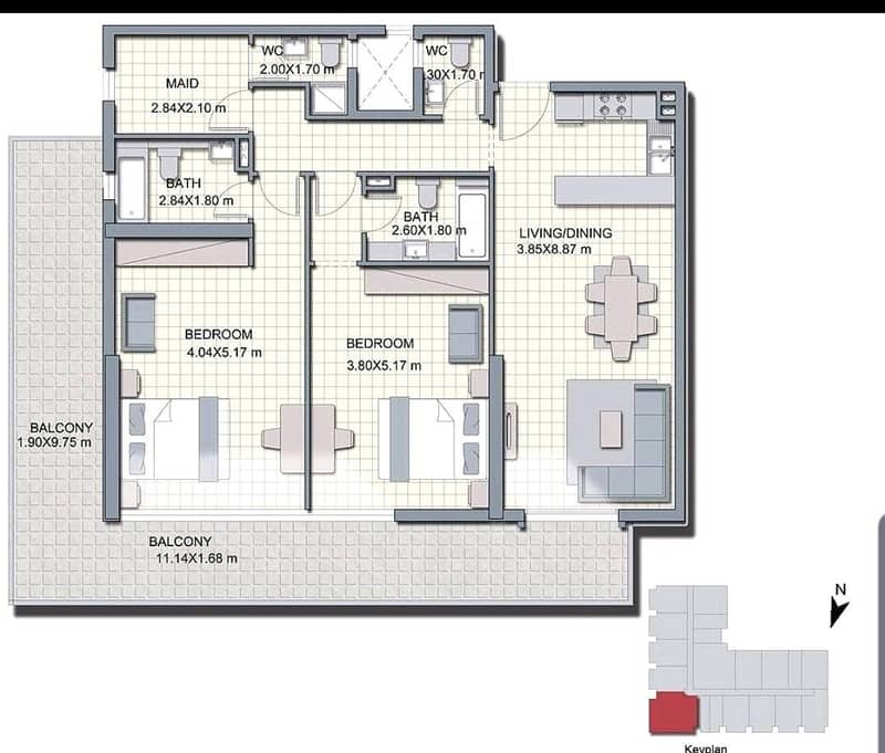 14 2 Bedroom  |  Corner Unit  |  Modern Finish