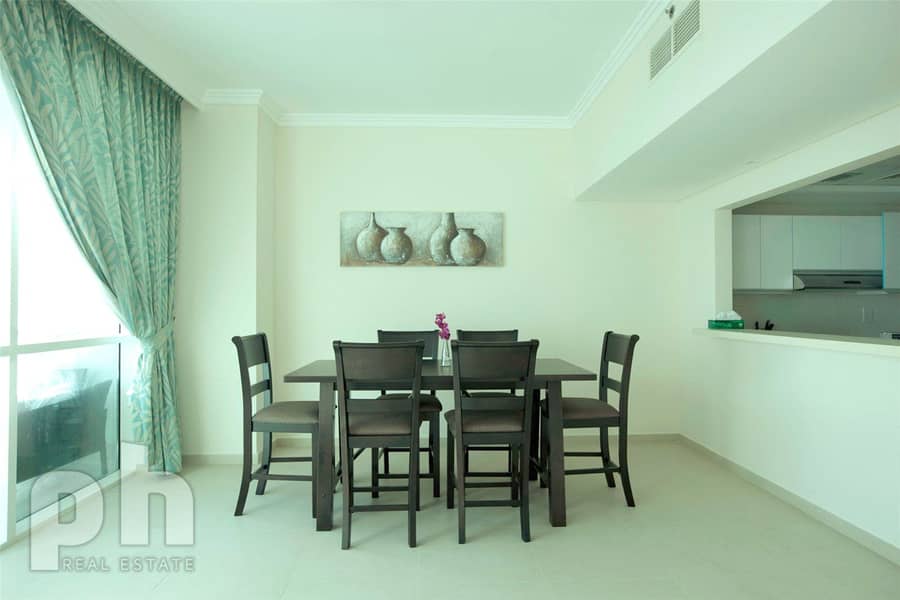 3 Fully Furnished- 2 Bed plus Maids - Full sea View