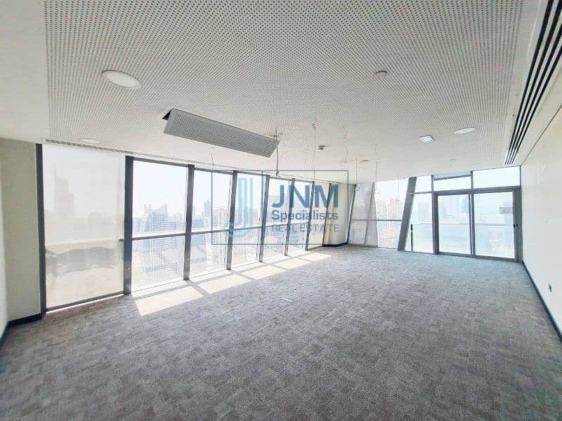 1 FULL Floor Office with Partitions | Arial View