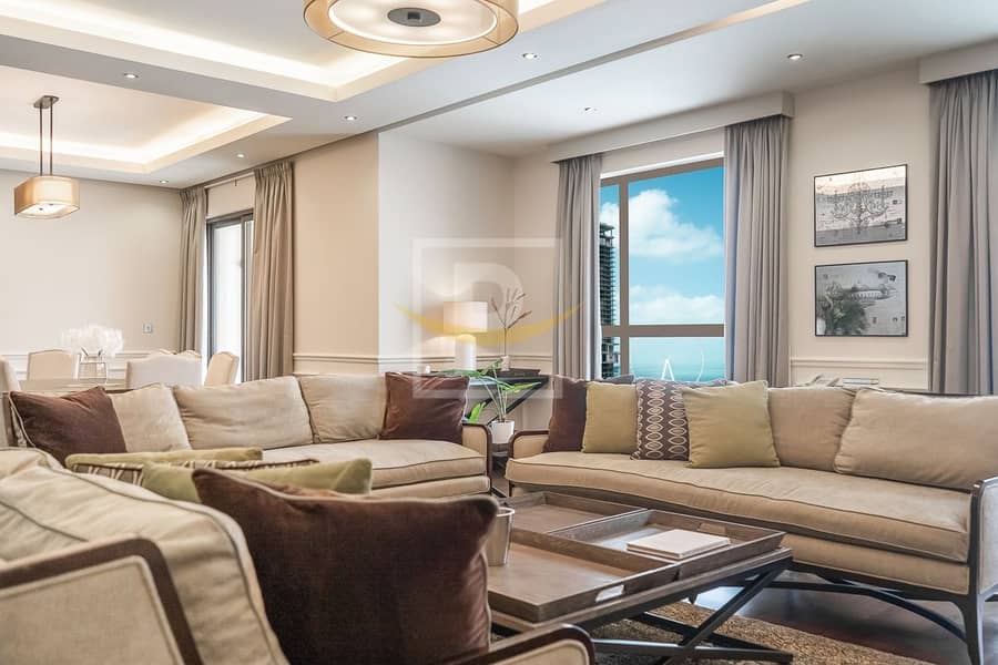 10 Fully Upgraded and Furnished 4 Bedroom with Sea and Dubai Eye View