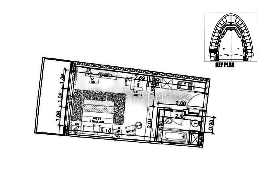 14 Damac Bay's Edge | Studio | Lake View