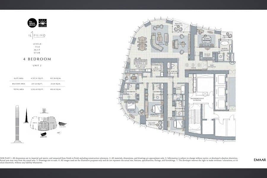 IL primo | 02 unit | mid floor | 4br+M