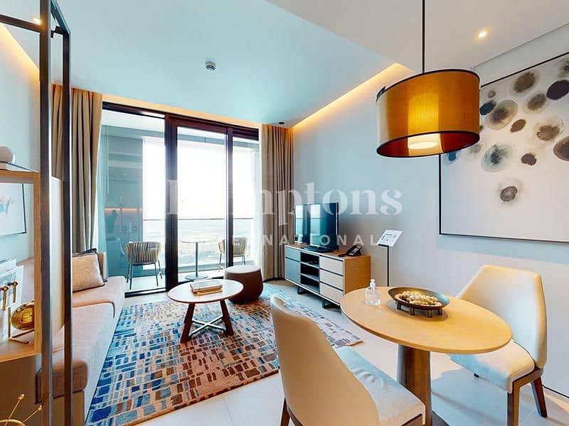 High Floor | 1BR Hotel Apt | Marina View