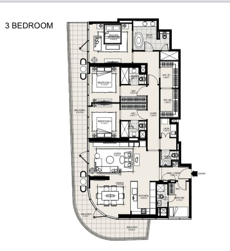 16 High Floor | Brand New | 3 Bedroom + Maids