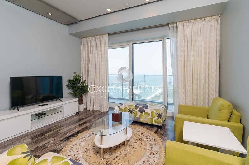 位于迪拜码头，达马克塔楼 1 卧室的公寓 125000 AED - 5428401