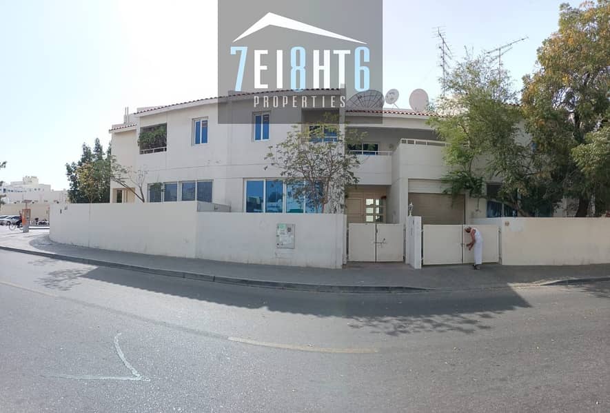 Outstanding property: 4 b/r good quality compound villa + maids room + large garden for rent in Abuhail, Hor Al Anz