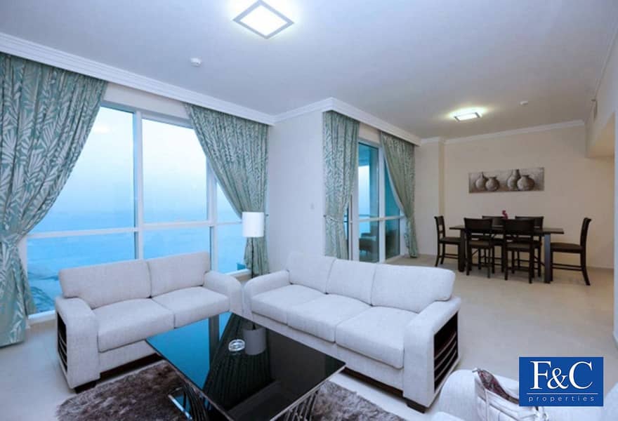 Large Unit | 2BR+Maids | High Floor | Sea View