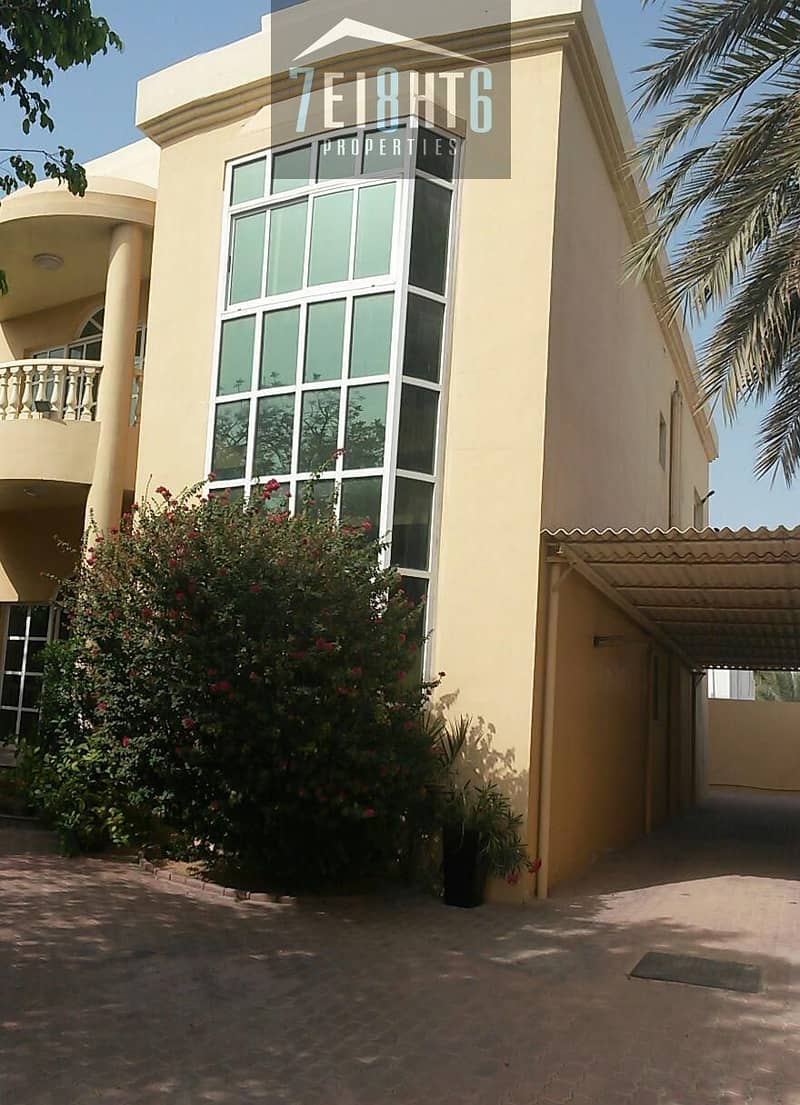 4-5 b/r well maintained elegant private villa + maids room + beautiful landscaped garden for rent in Umm Suqeim 1
