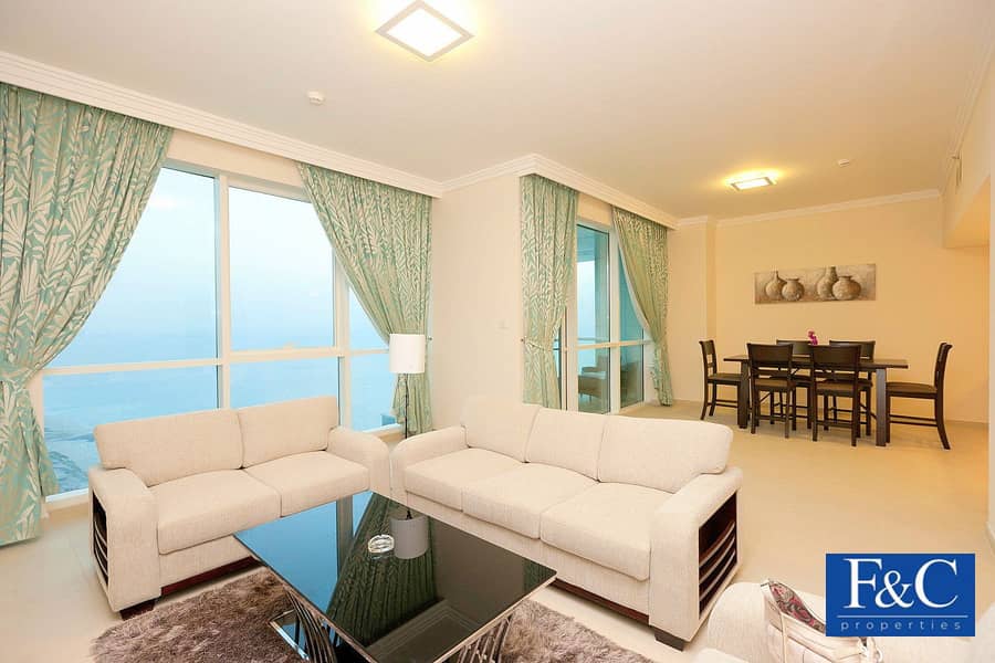 2BR+Maids | High Floor | Sea View | Unfurnished