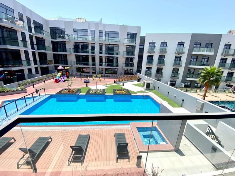 PAY 4CHQS-BRAND NEW | 100% AVAILABLE | FURNISHED KITCHEN | POOL VIEW