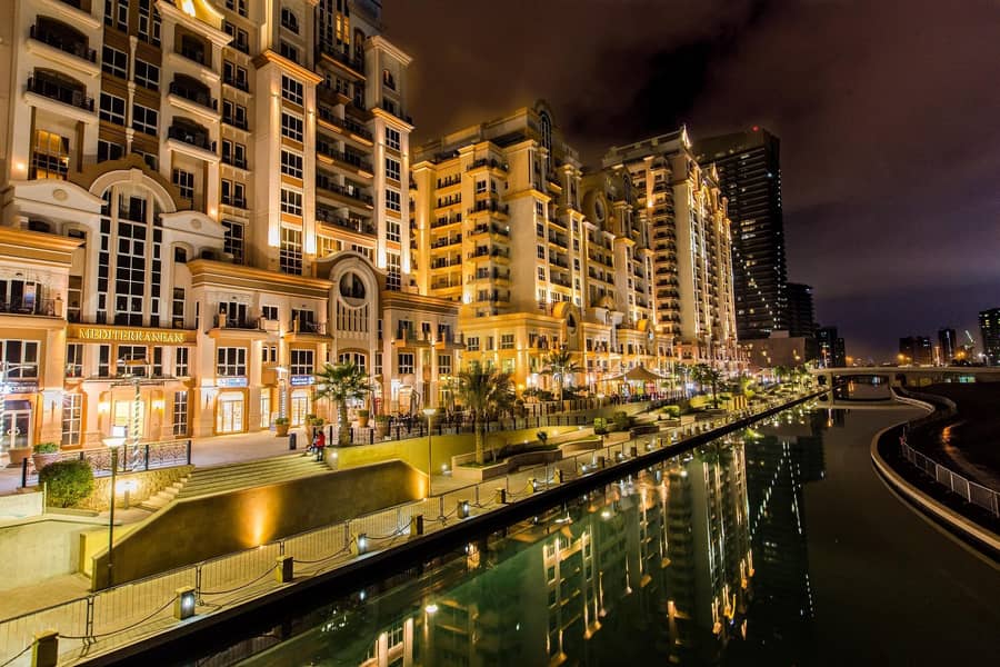 شقة في طراز البحر المتوسط،مساكن القناه المائية غرب،مدينة دبي الرياضية 1 غرفة 550000 درهم - 5498694