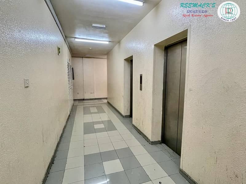 1 B/R HALL FLAT WITH SPLIT DUCTED A/C AVAILABLE IN AL QASIMIA AREA NEAR TO AL HILAL BANK.