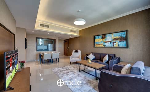 شقة فندقية 2 غرفة نوم للايجار في برشا هايتس (تيكوم)، دبي - living room