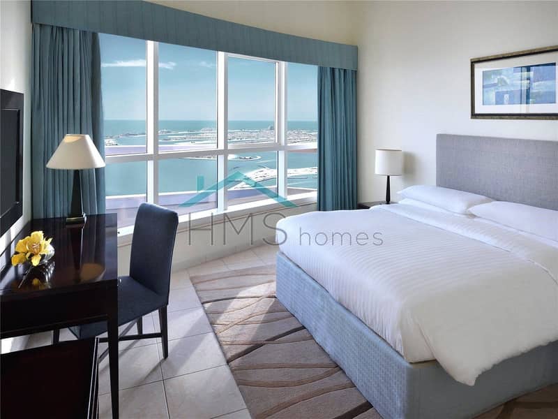 شقة في فندق دبي ماريوت هاربر دبي مارينا 3 غرف 29583 درهم - 5444069