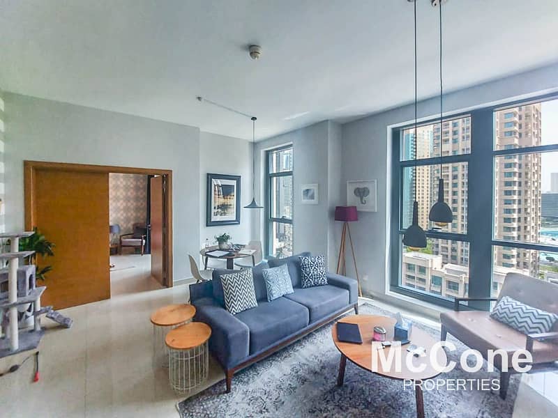 Fully Furnished | Partial Fountain and Blvd Views