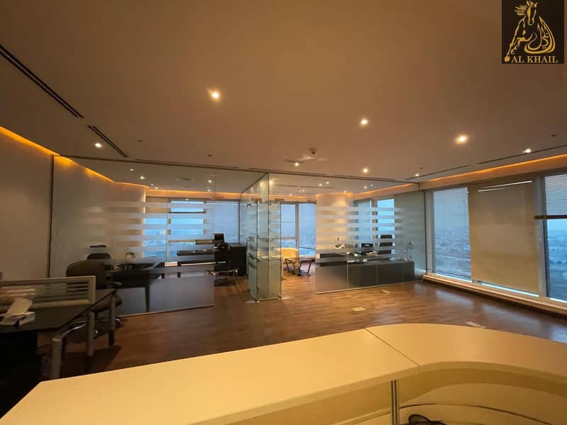 Bright Corner Office for Rent l Churchill Tower Business Bay