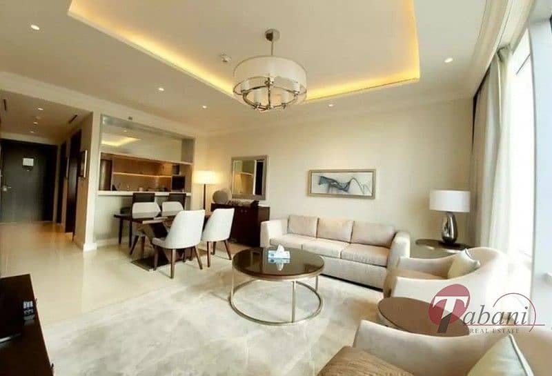 Vacant Now|Biggest 2 bed|Full burj & fountain view