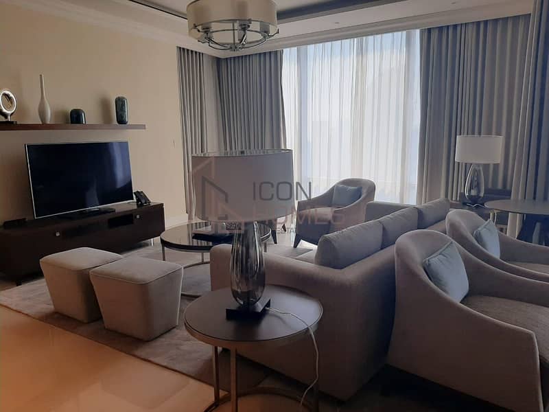 Luxurious Fully Furnished 3br+ Maid | Full Burj View