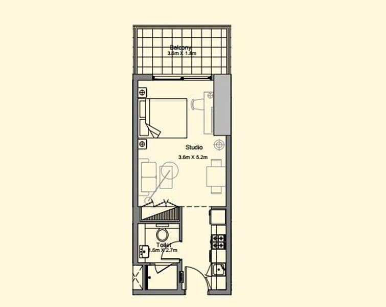 10 Studio Apartment | Furnished | MAG 318