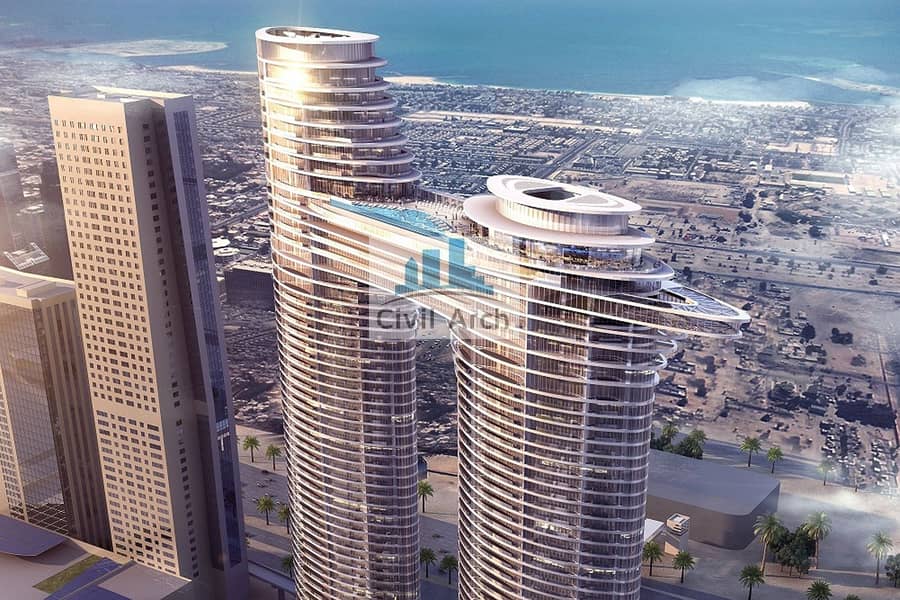 位于迪拜市中心，谦恭公寓天际景观综合大厦，谦恭天际景观2号大楼 1 卧室的公寓 2400000 AED - 5430075