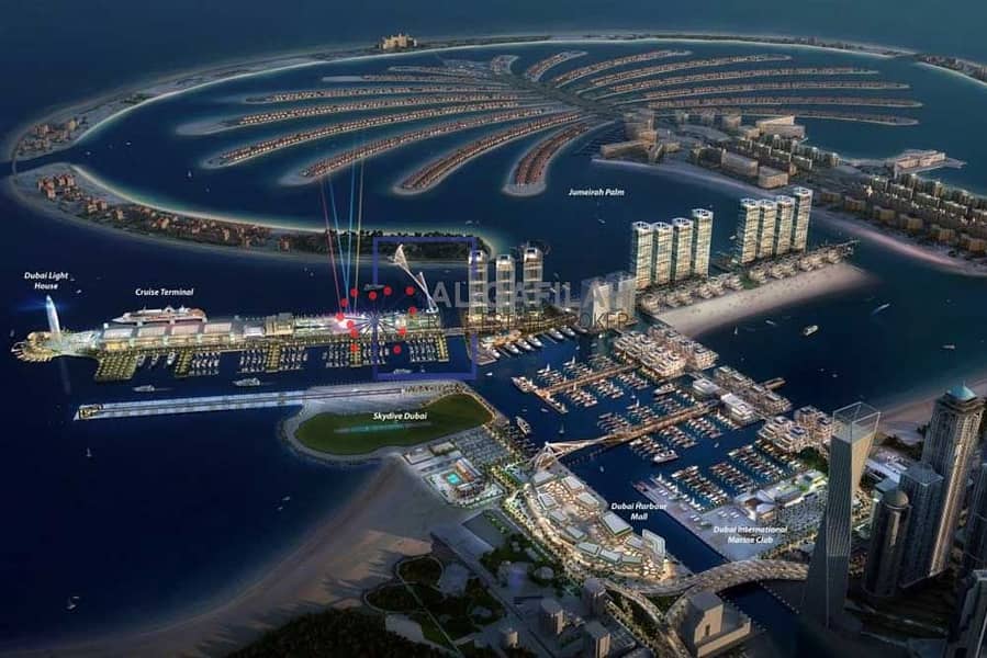 位于迪拜港，艾玛尔海滨社区 1 卧室的公寓 1900000 AED - 5397053
