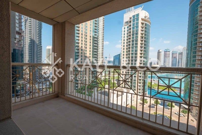 1 Bed | Fountain View | Balcony | Well Maintained