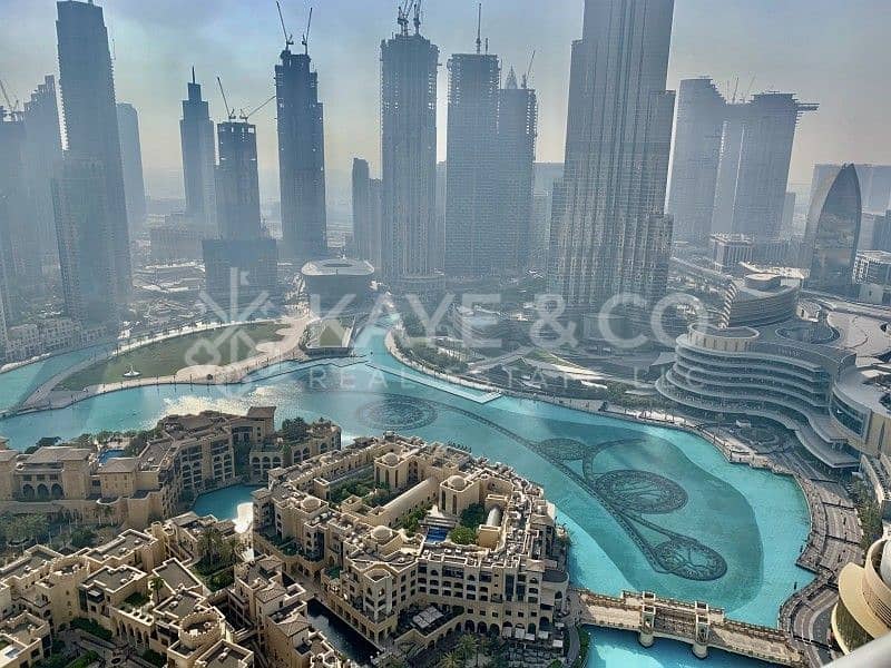 6 Full Burj and Fountain View | Balcony | Furnished