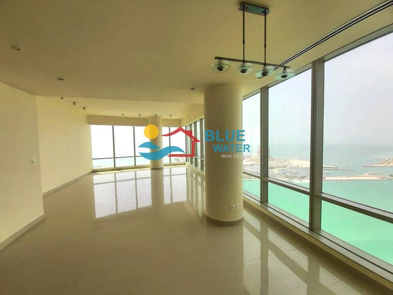 0% Fee! Fully Sea View 3 BR With 2 Parking+Maid