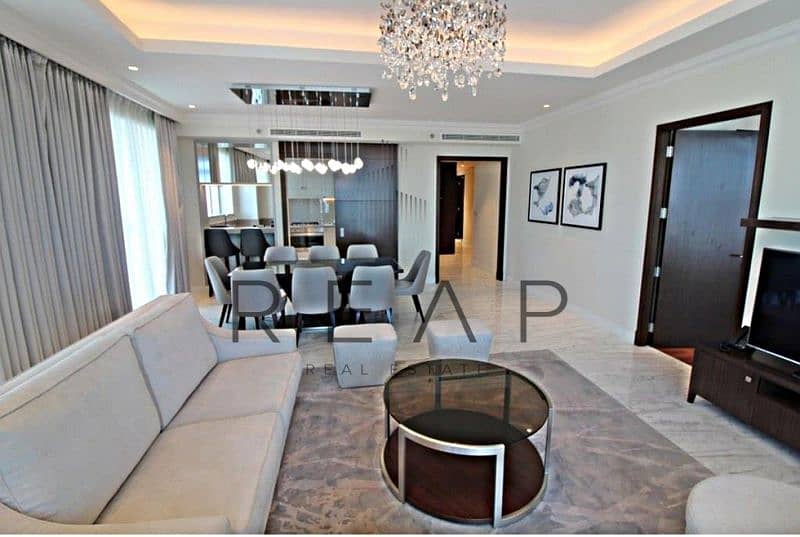 3 BURJ KHALIFA AND FOUNTAIN VIEWS | ELEGANT 3 BR