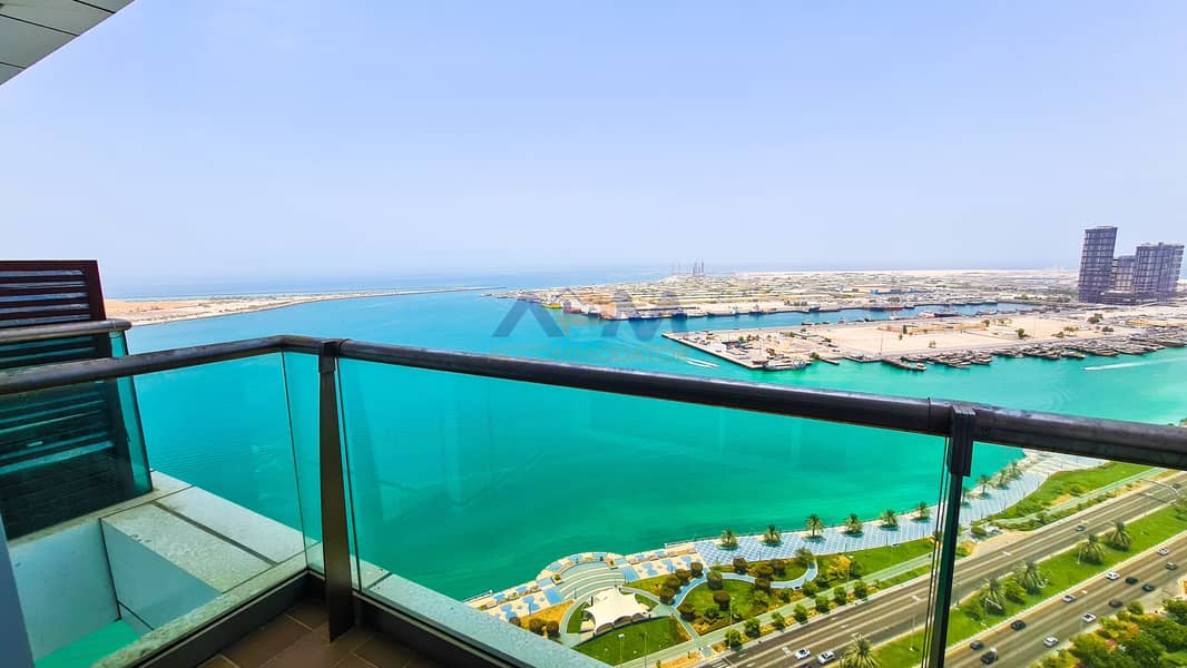 Full sea View 2 Bed Apartment With Balcony+Maids Room.