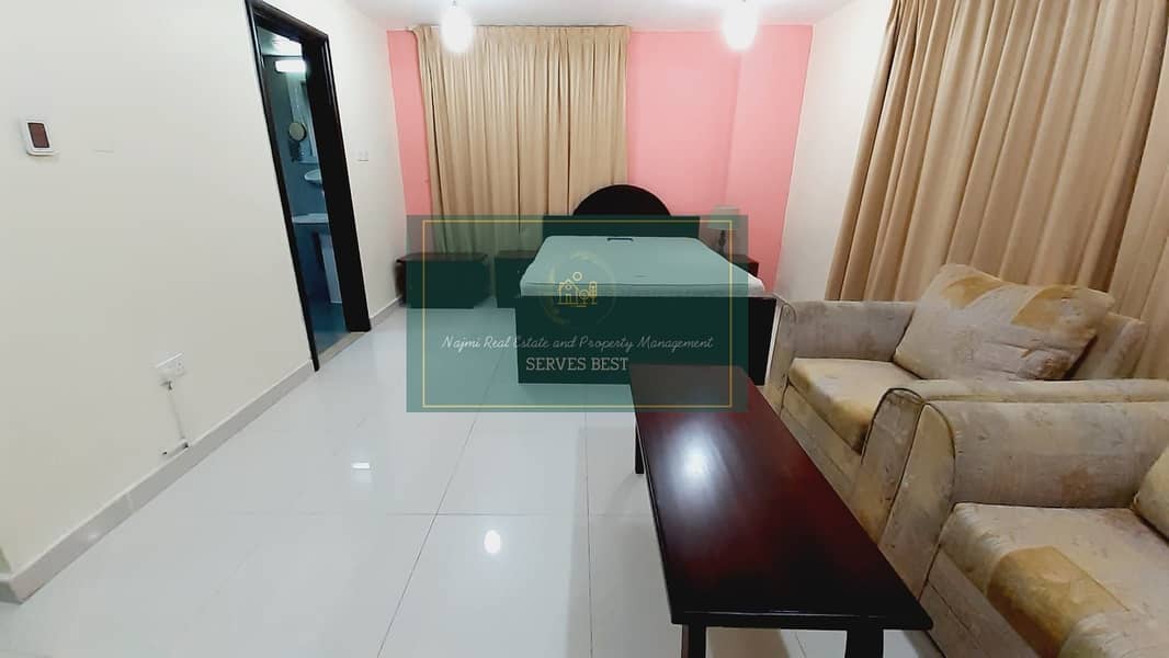 Fully Furnished Studio Apartment included Water Electricity & WIFI 4000AED Monthly