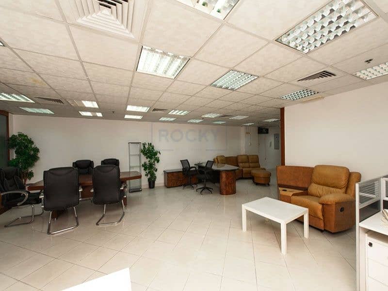 Look! Spacious 1,300 Sq. Ft Office Space with  Central Split A/C | Deira