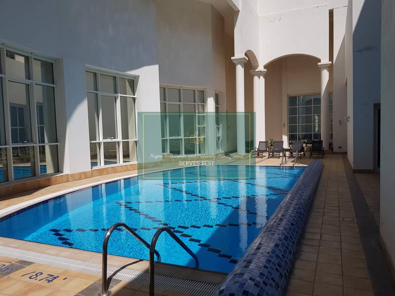 Sea View!! 3 Bed+maids-room with gym , pool, parking
