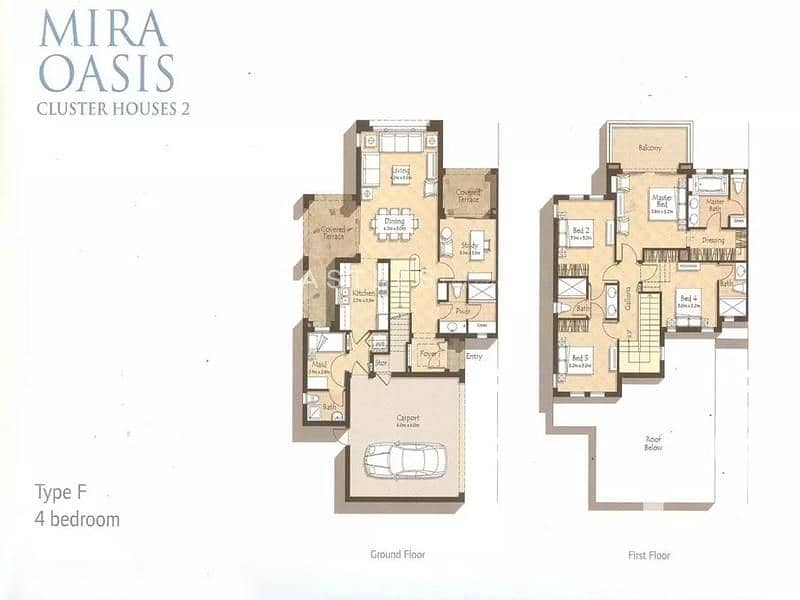 10 The Biggest Layout Townhouse + Stydy + Maid's Room in Mira Oasis  2. Type F