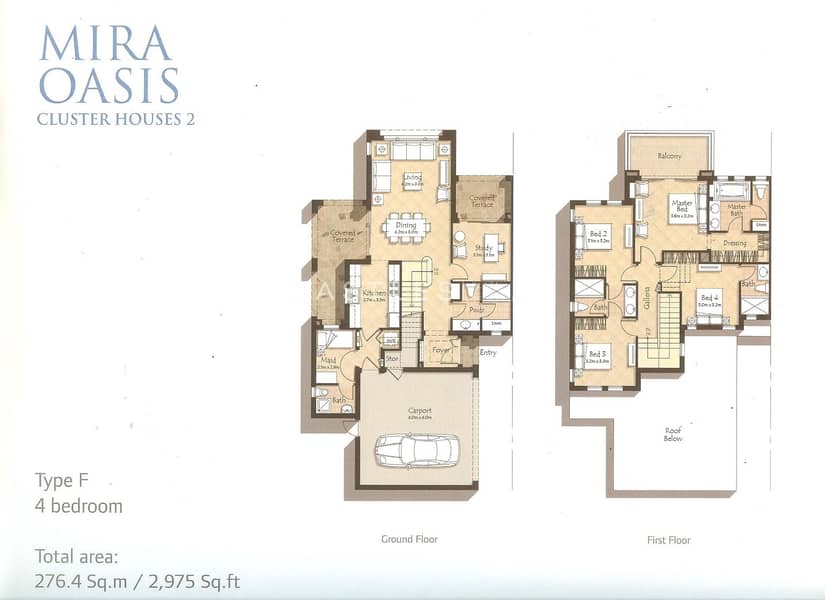 14 The Biggest Layout Townhouse + Stydy + Maid's Room in Mira Oasis  2. Type F