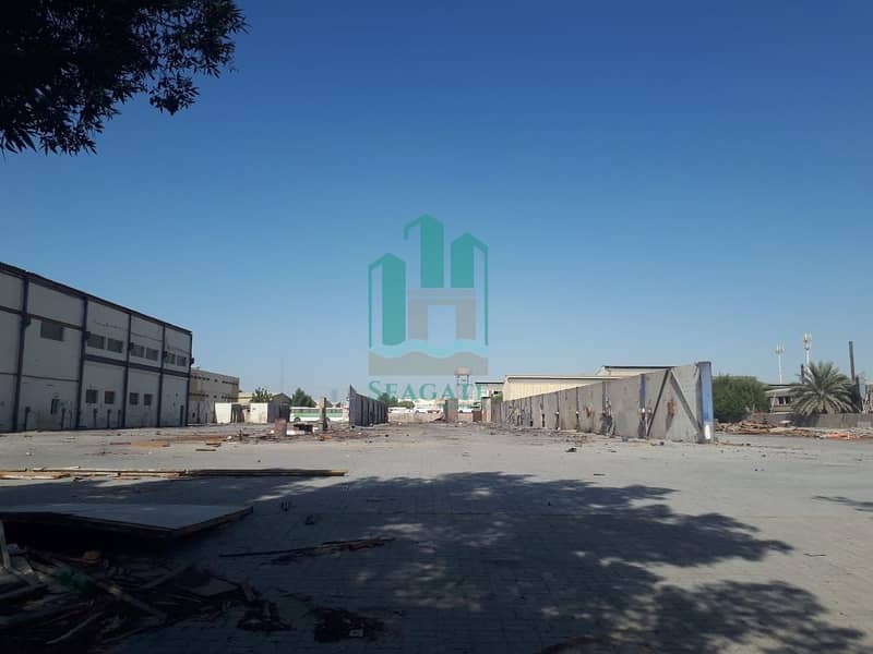 152000 square feet open yard with compound wall for rent in Al Quoz  2