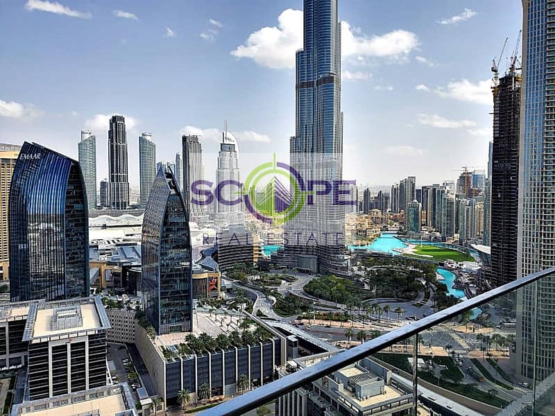 High Floor | Vacant 3BR +M | Burj Khalifa View