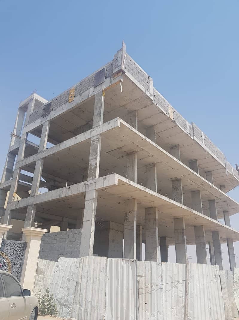 G+2 Structure for sale in mowhaiyat Corner plot Plot size 5000 sq ft  8 one bedroom flat  7 shops  Price 2 million