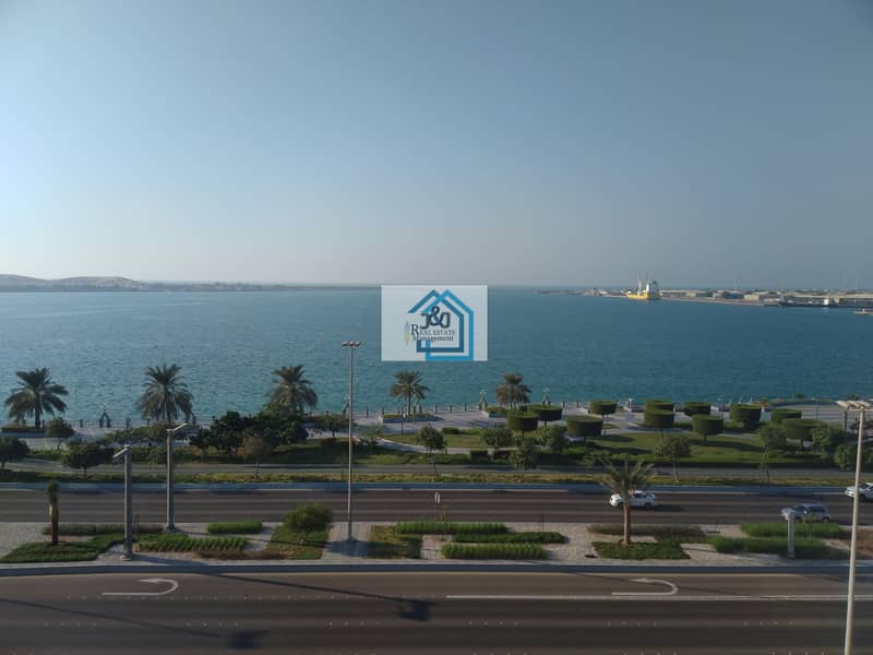 fully upgraded spacious 1 bedroom apt. with store room in corniche area.