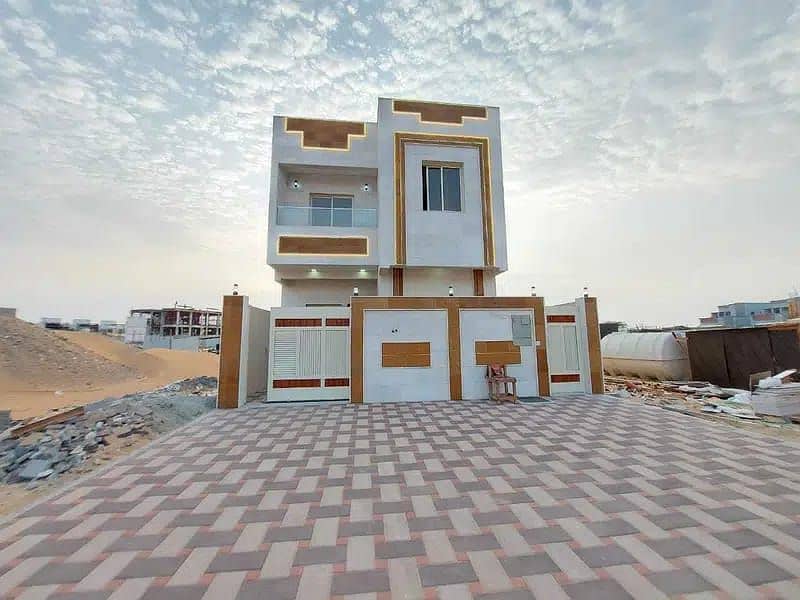 Own your own villa for you and your family in Ajman, Al Zahia area, a stone face on a straight street, with the possibility of easy bank financing.