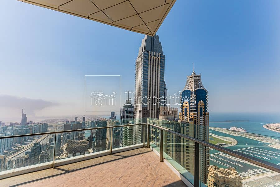 位于迪拜码头，码头23大厦 4 卧室的顶楼公寓 7500000 AED - 5514319