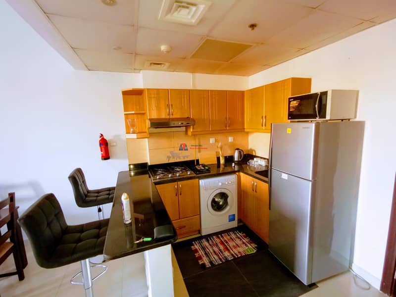 2 Furnished Spacious One Bedroom | Wide Double Balcony