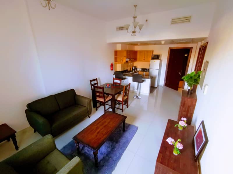 7 Furnished Spacious One Bedroom | Wide Double Balcony