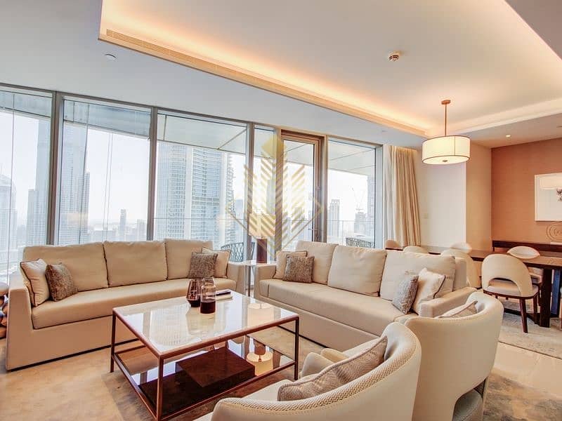 Full Burj View | High End Furnishing |3 Bedrooms Plus Maids
