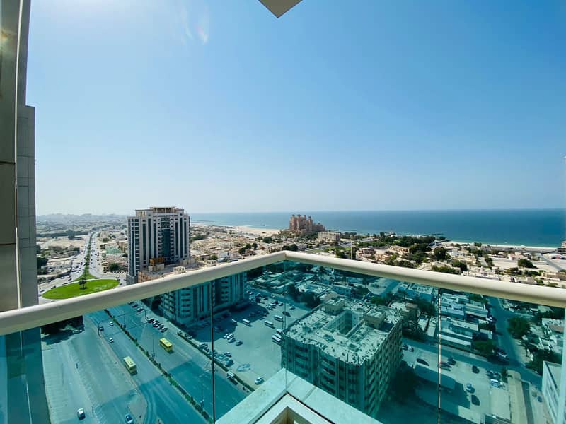 2 bhk closed kitchen  sea view with parking for sale in Ajman one tower
