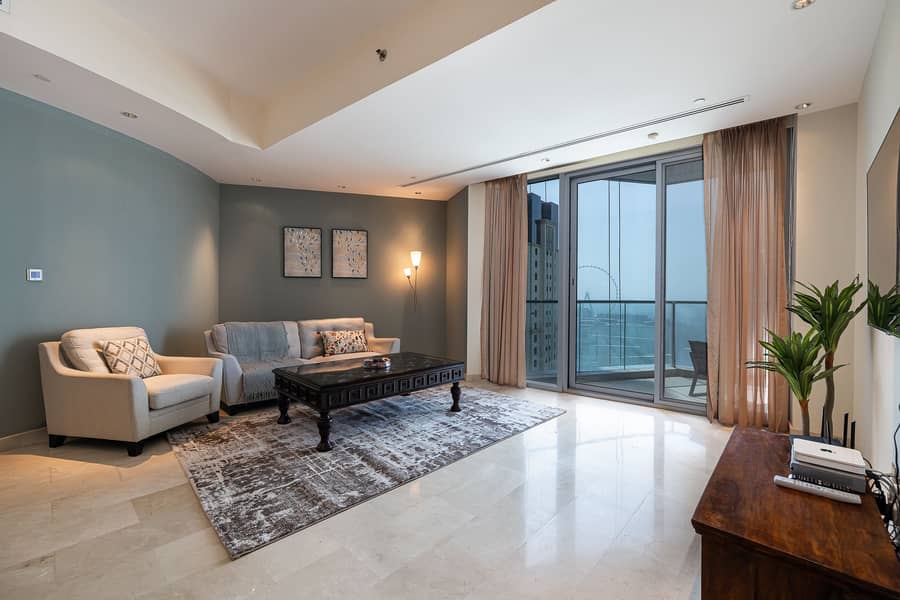 Impeccable 2 Bed with Full Sea and Dubai Eye Views