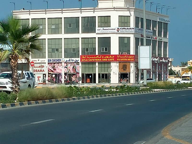 Building for sale in Ajman, residential and commercial, with excellent income, directly opposite the port, on Qar Street, an area of ​​10,000 feet Gro